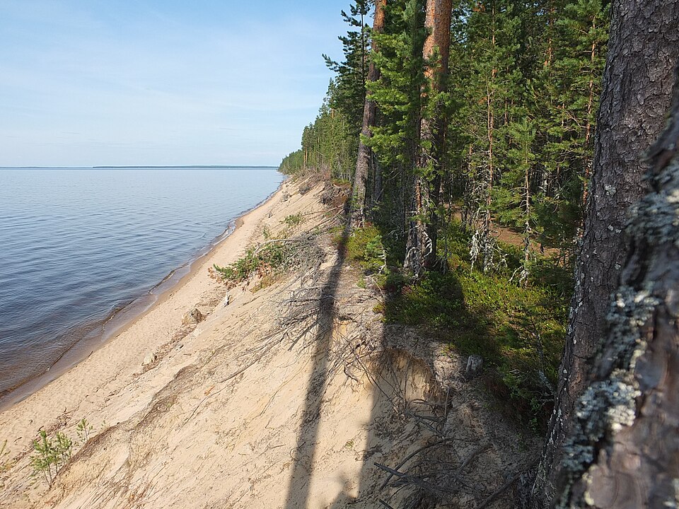 Näkymä Manamansalon saarelle Oulujärvellä